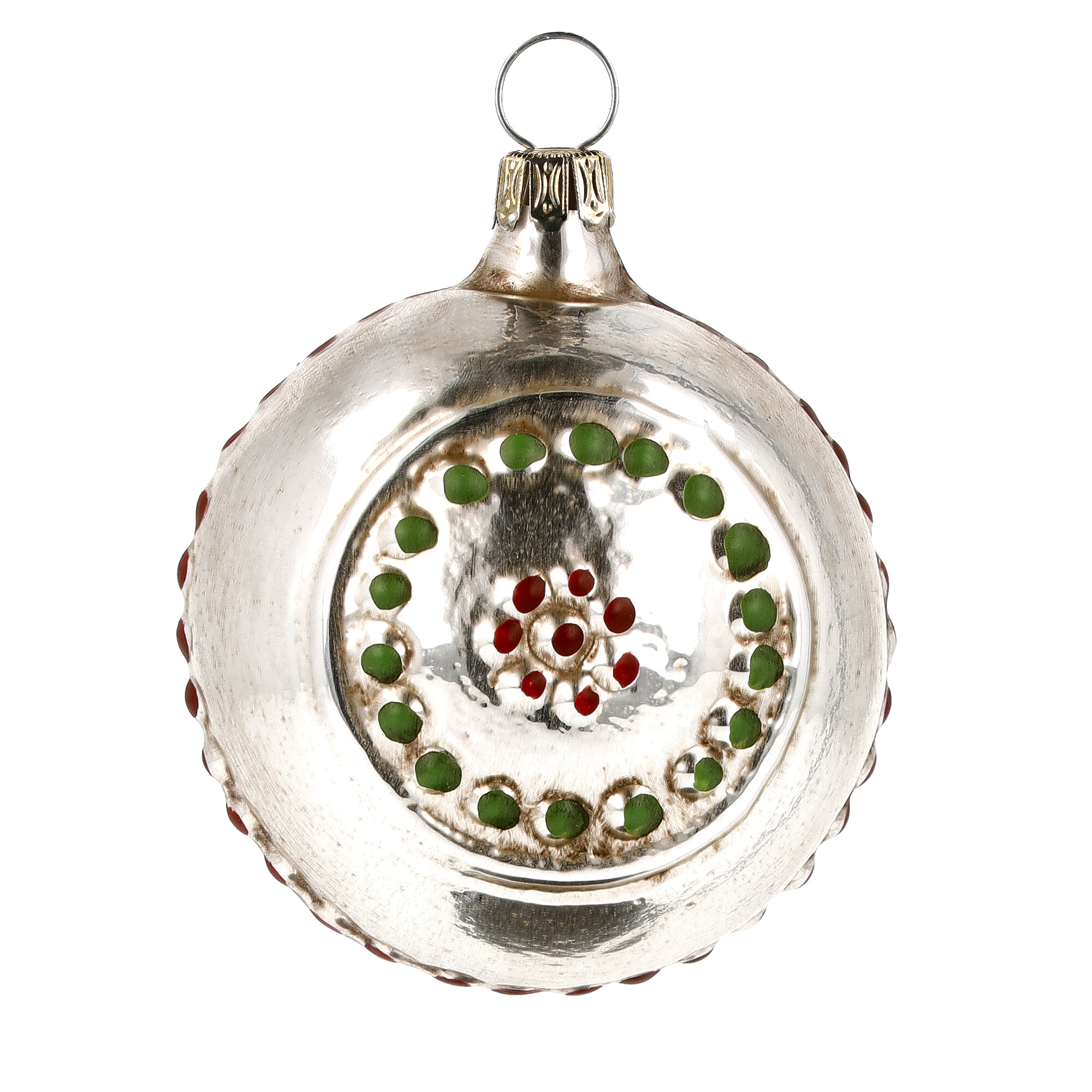 Retro Vintage style Christmas Glass Ornament - Blackberry