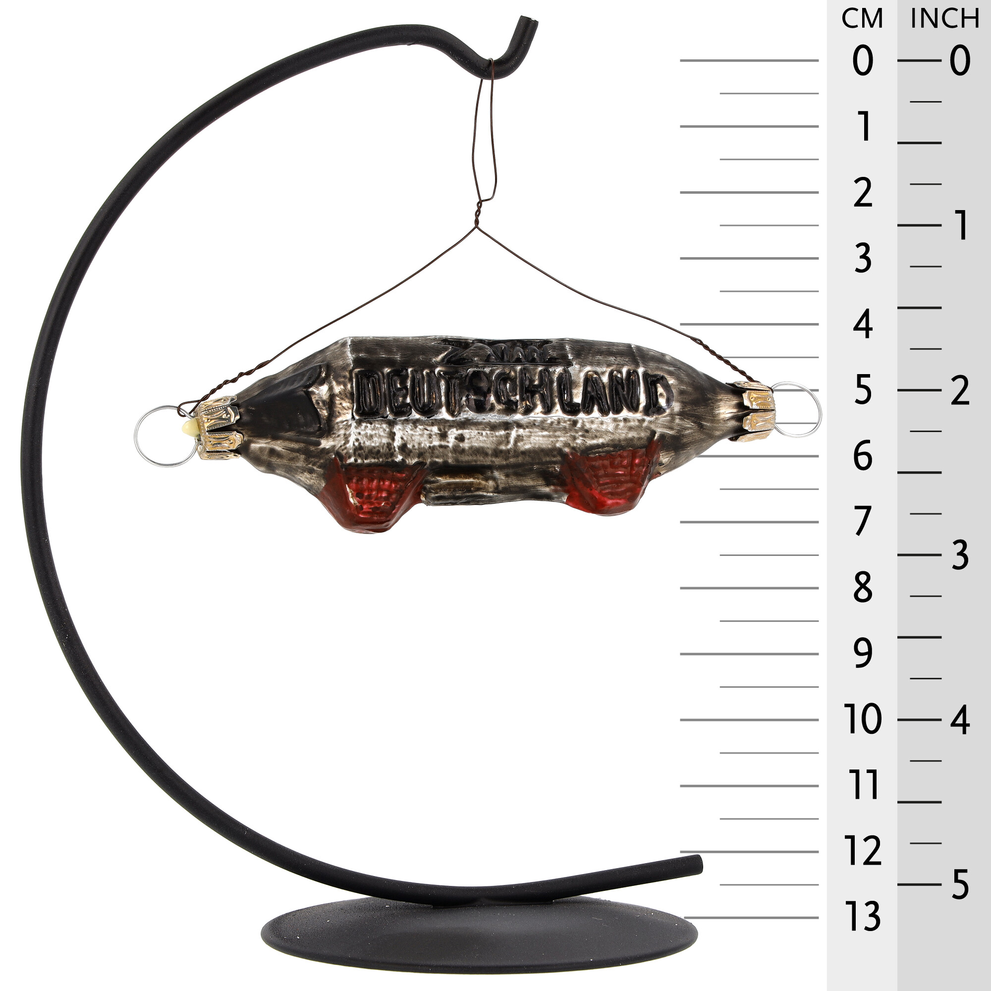 Retro Vintage style Christmas Glass Ornament - Zeppelin Airship