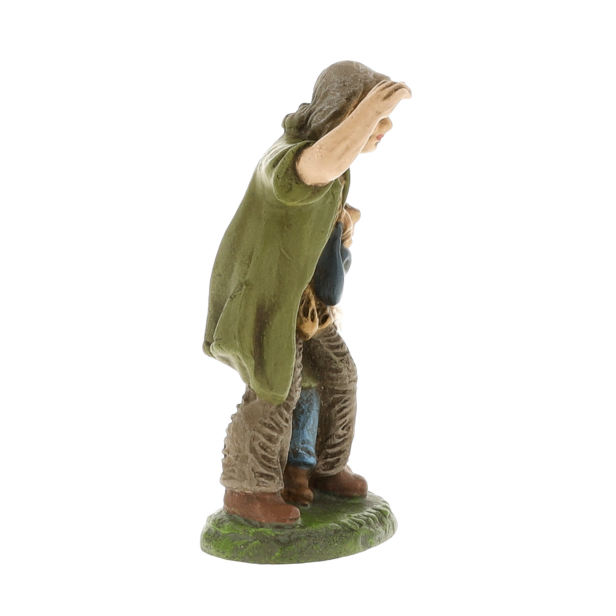 Hirte alt mit Hirtenjungen - MAROLIN Krippenfigur 9cm Größe