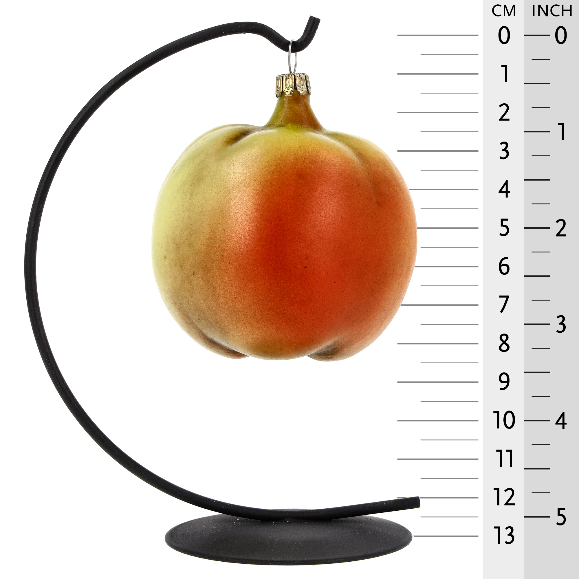 Retro Vintage style Christmas Glass Ornament - Apple