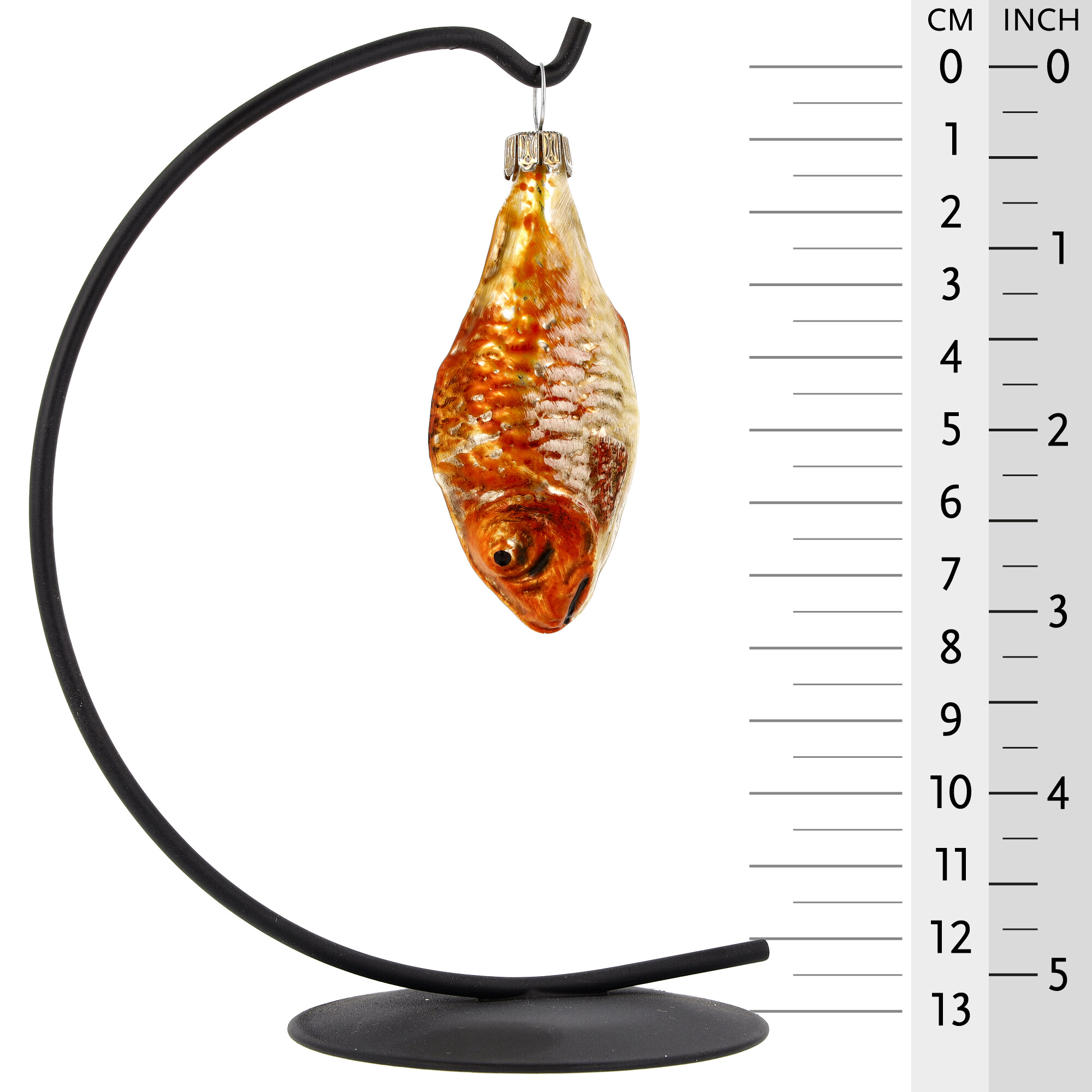 Retro Vintage style Christmas Glass Ornament - Goldfish