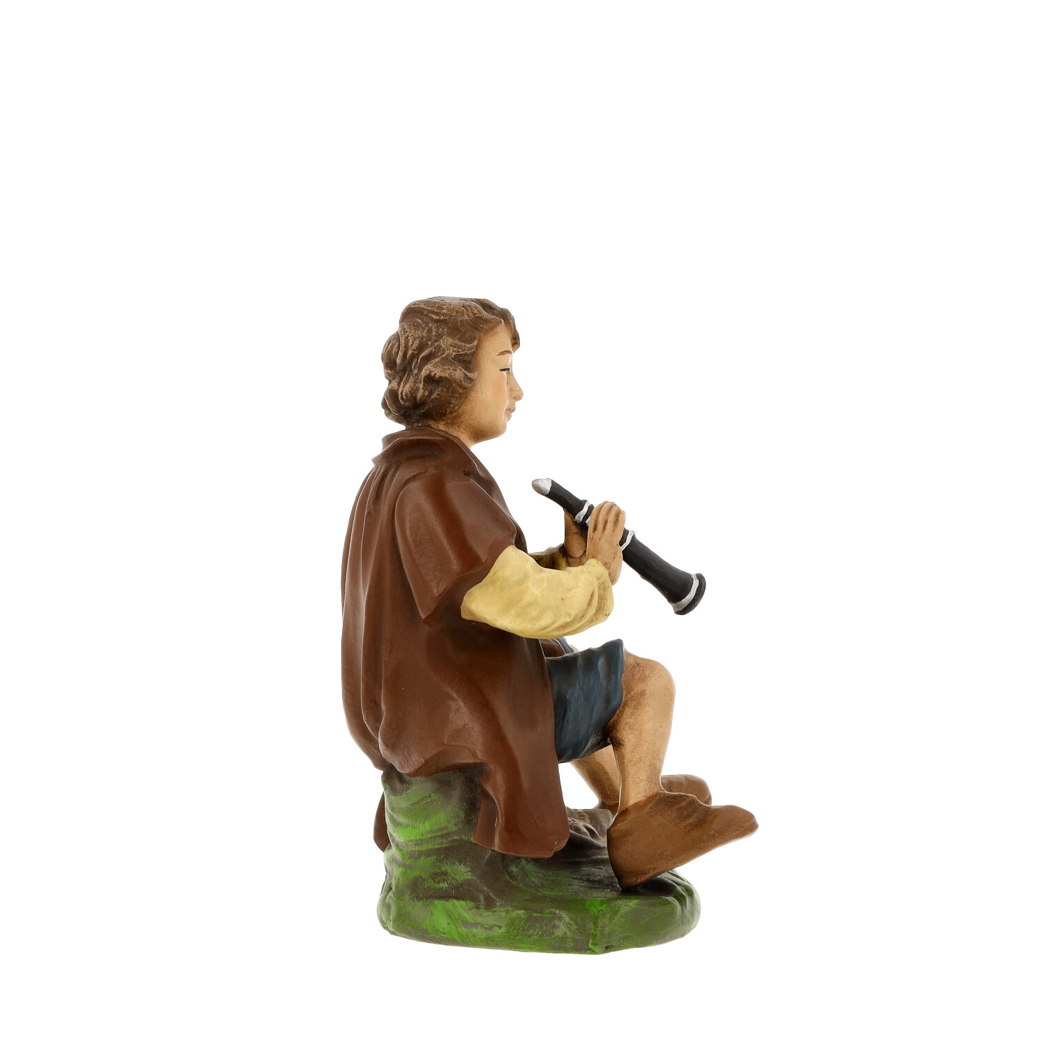 Hirte mit Flöte (sitzend), zu 17cm Figuren - Marolin Krippenfigur - Made in Germany