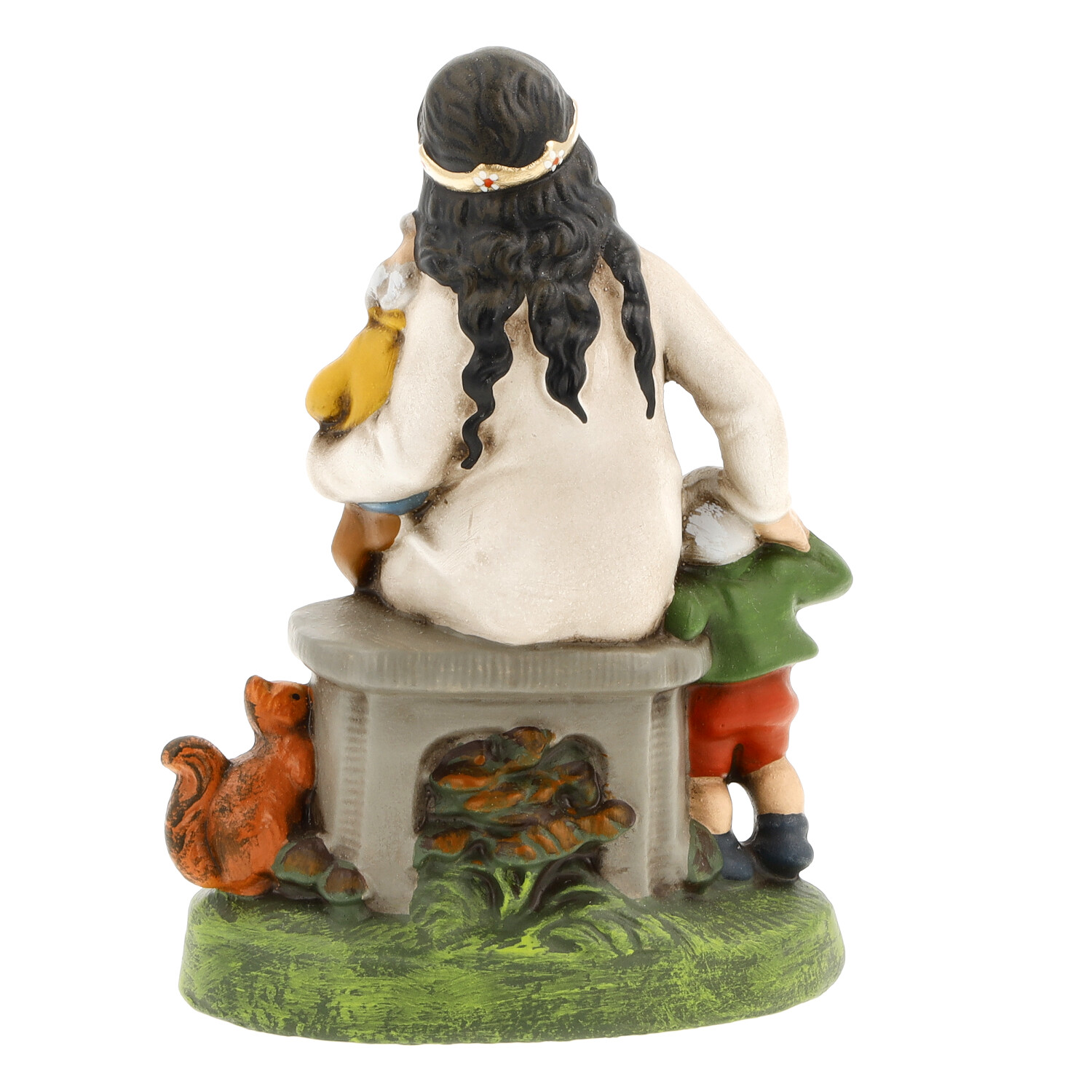 Snow White with dwarfs - Marolin Papermaché figure - Brothers Grimm - made in Germany