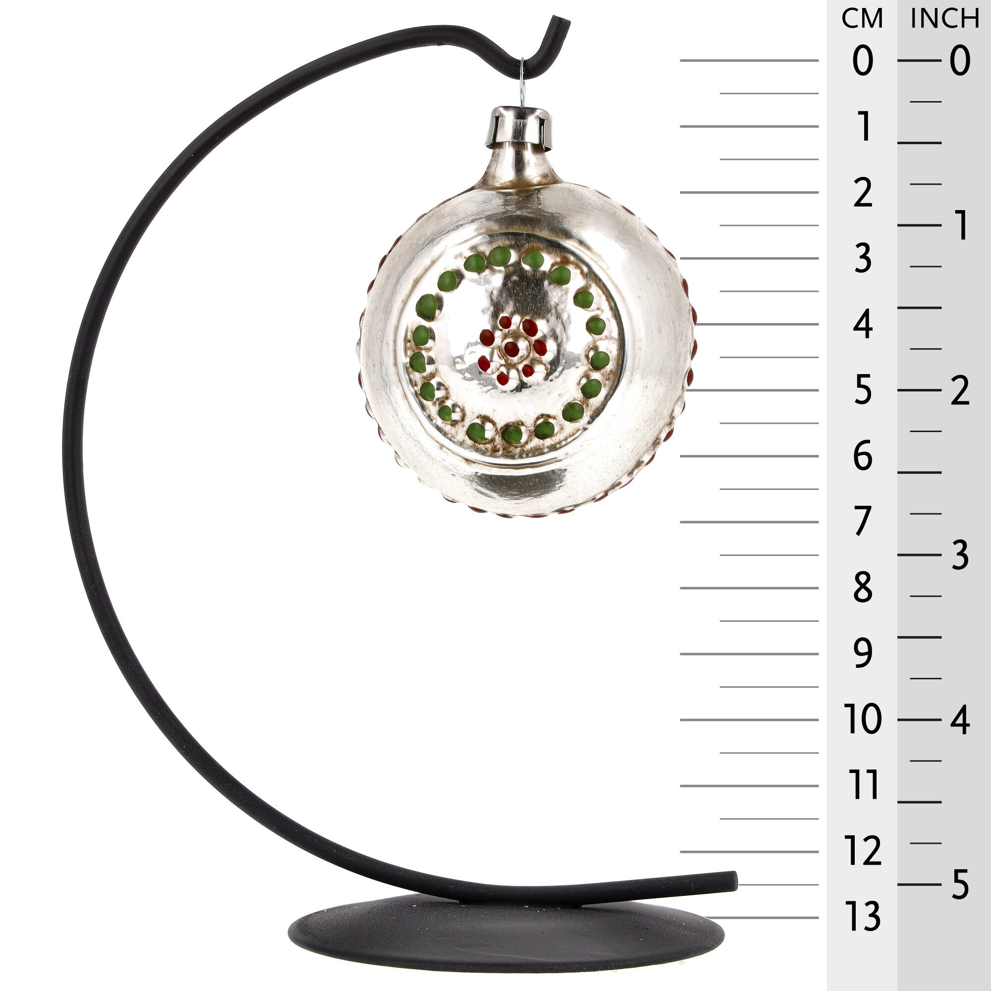 Retro Vintage style Christmas Glass Ornament - Blackberry