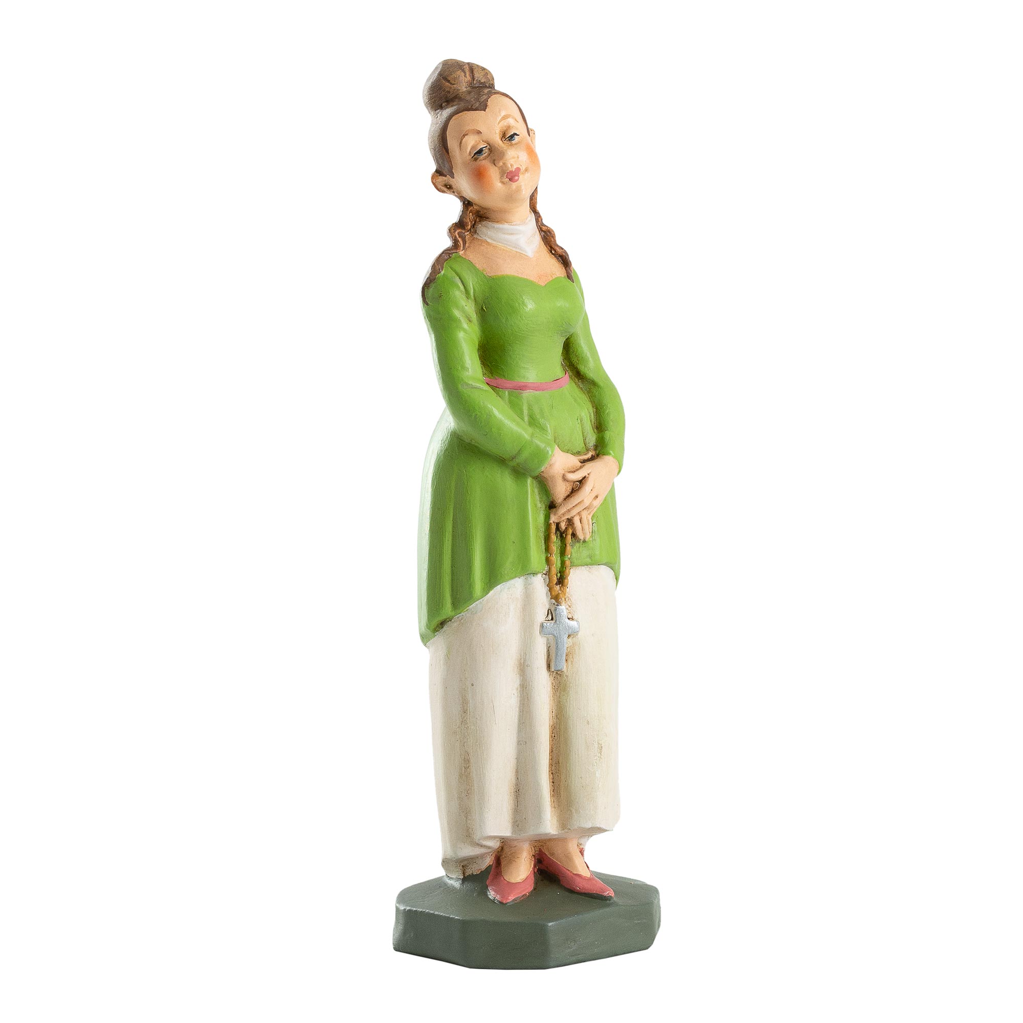 Die Fromme Helene (Charakterfigur), grünes Kleid
