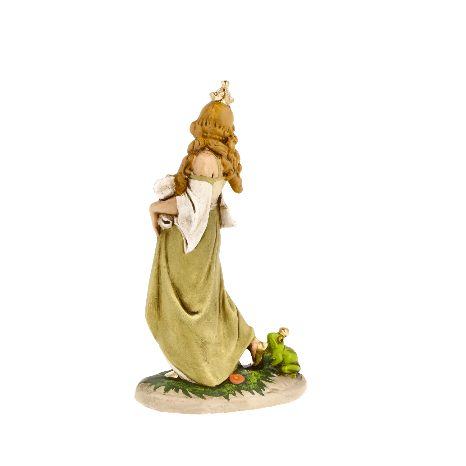 Princess and frog from "Frog King" fairy tale figure, H =  5 3/4 inch