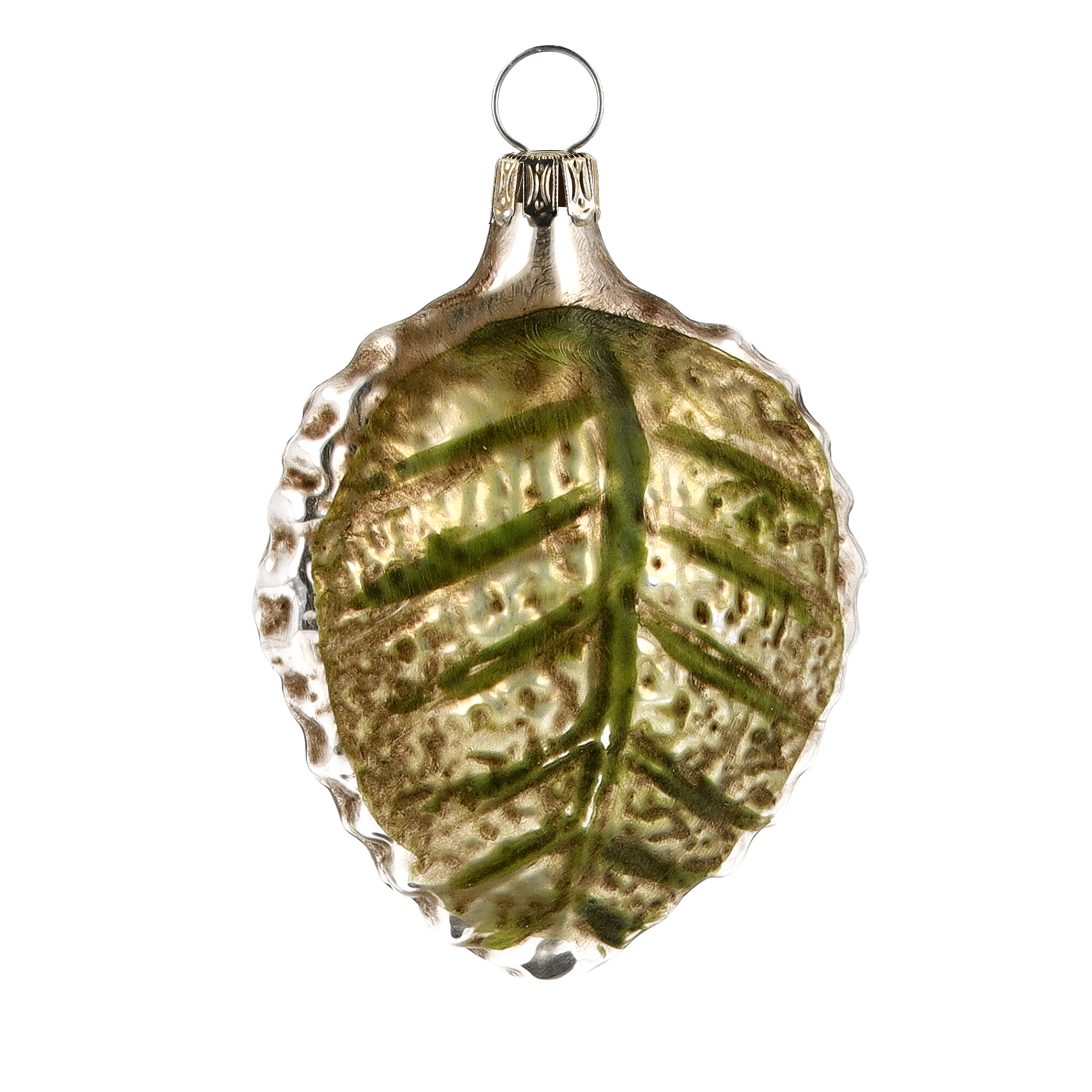 Retro Vintage style Christmas Glass Ornament - Cherries with leaf