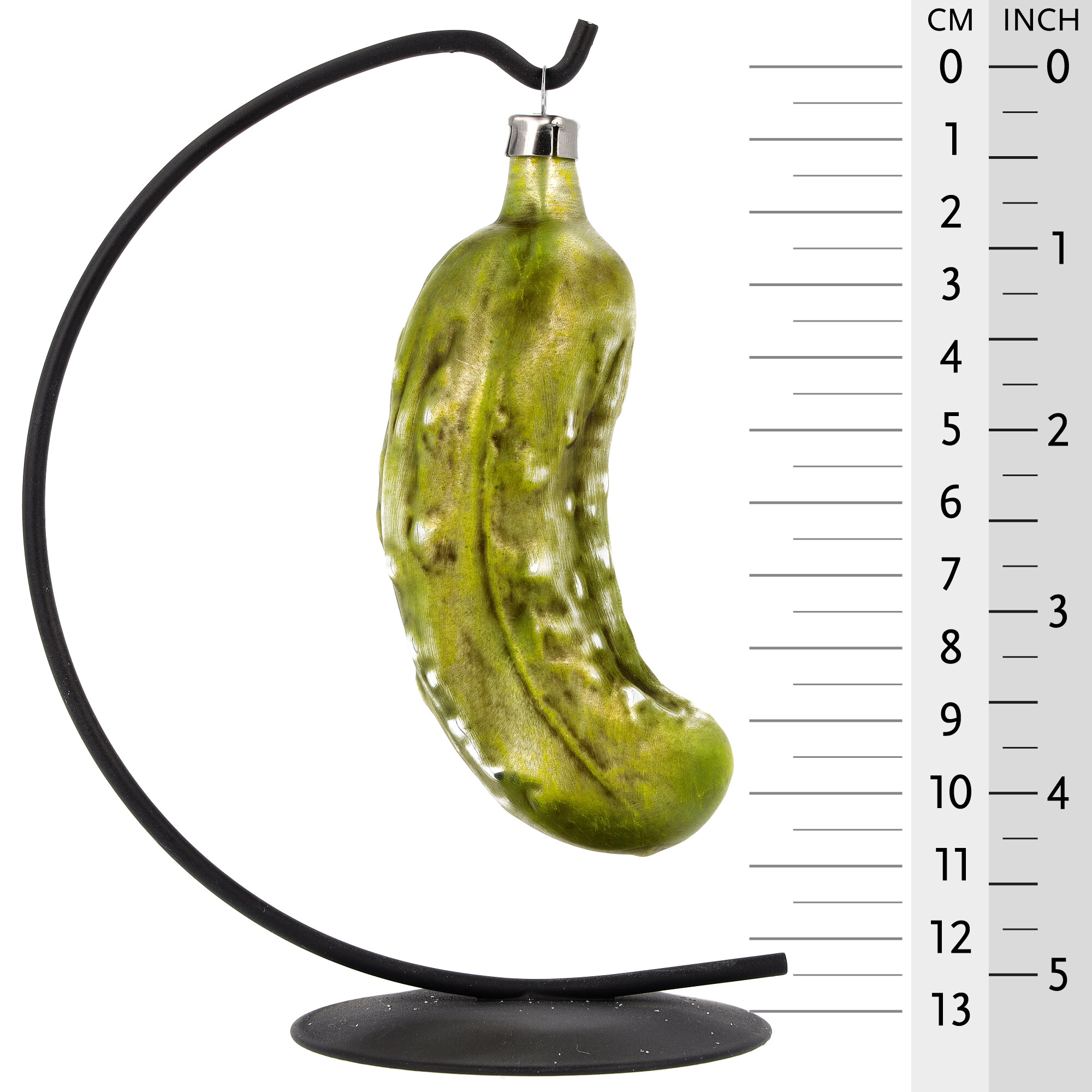 Retro Vintage style Christmas Glass Ornament - Large pickle dill