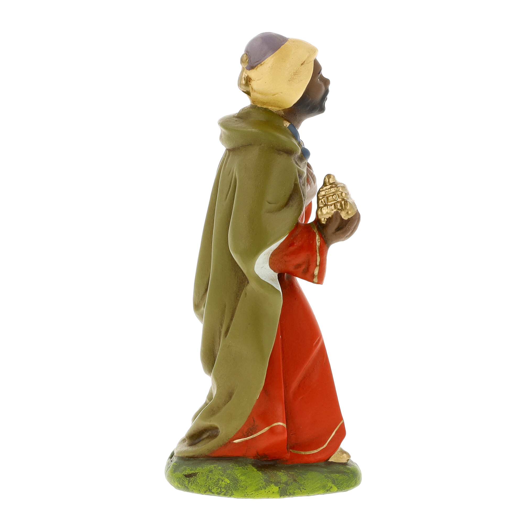 König schwarz (Caspar), zu 10cm Krippenfiguren - Original MAROLIN® - Krippenfigur für Ihre Weihnachtskrippe - Made in Germany